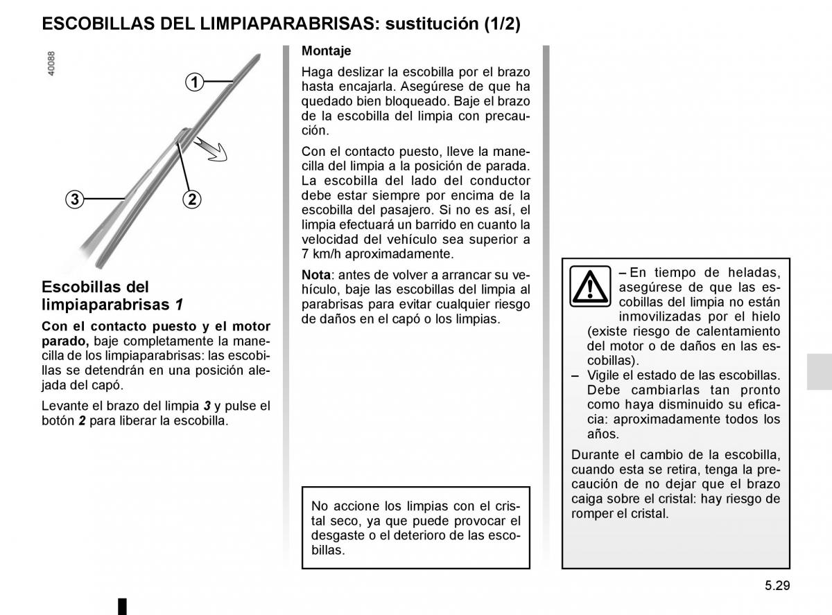 Renault Kadjar owners manual manual del propietario / page 261