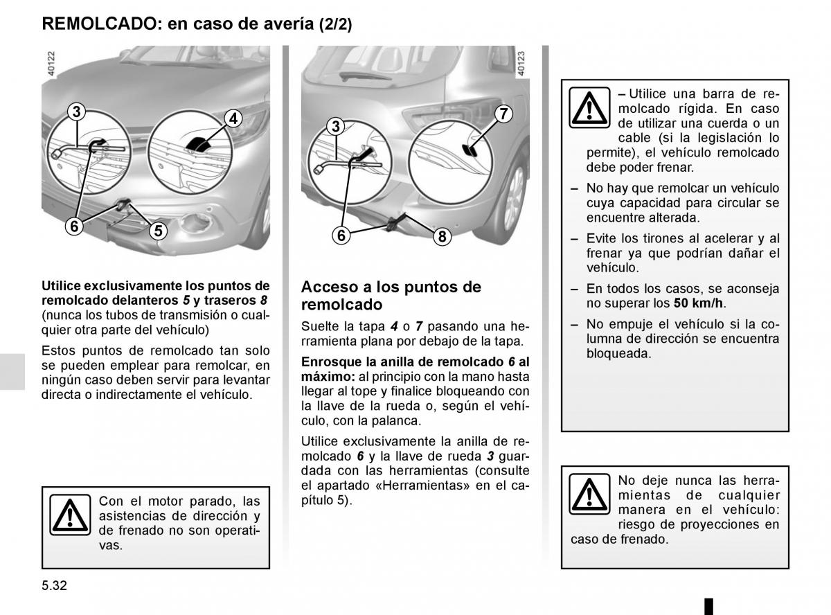 Renault Kadjar owners manual manual del propietario / page 264