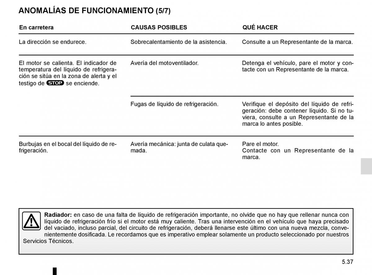 Renault Kadjar owners manual manual del propietario / page 269