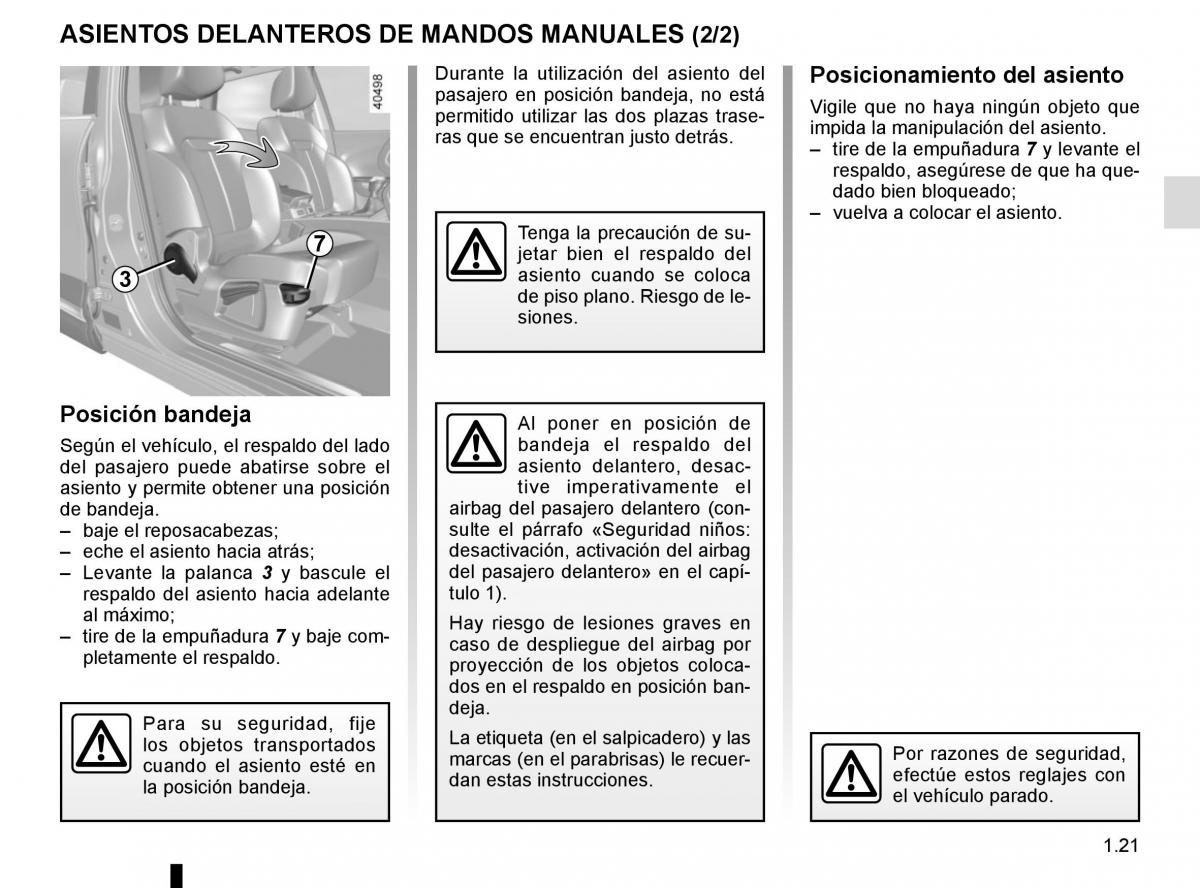 Renault Kadjar owners manual manual del propietario / page 27