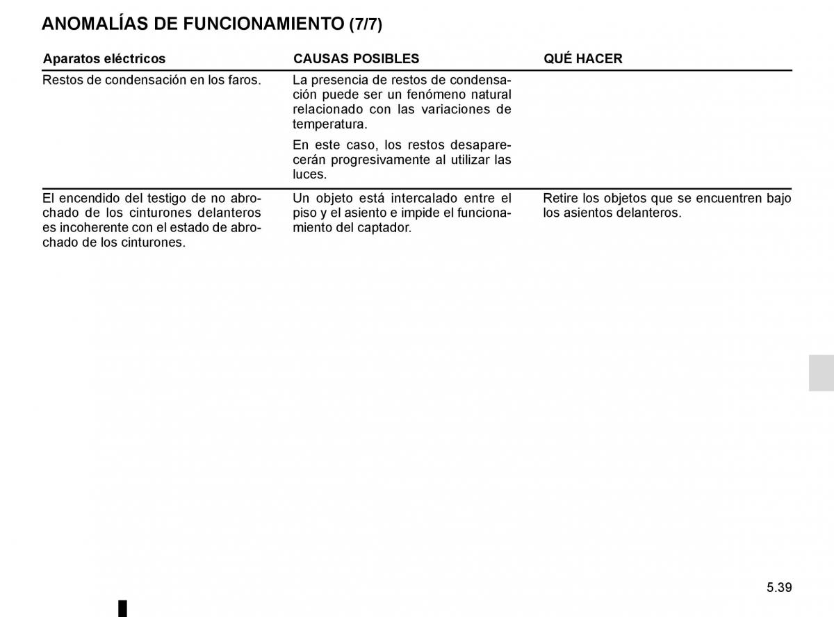 Renault Kadjar owners manual manual del propietario / page 271