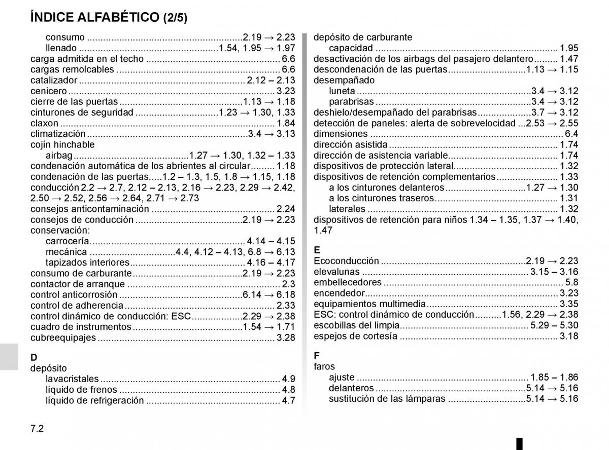 Renault Kadjar owners manual manual del propietario / page 292