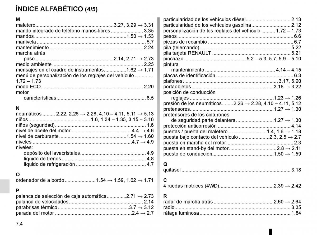 Renault Kadjar owners manual manual del propietario / page 294