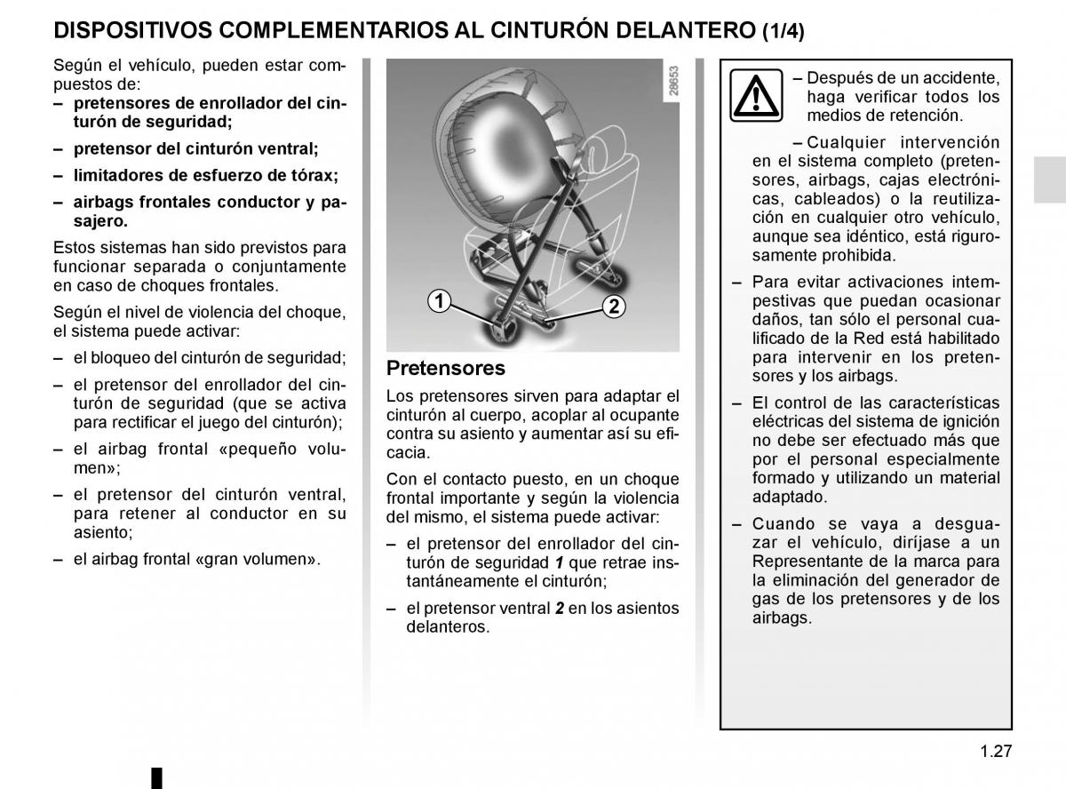 Renault Kadjar owners manual manual del propietario / page 33