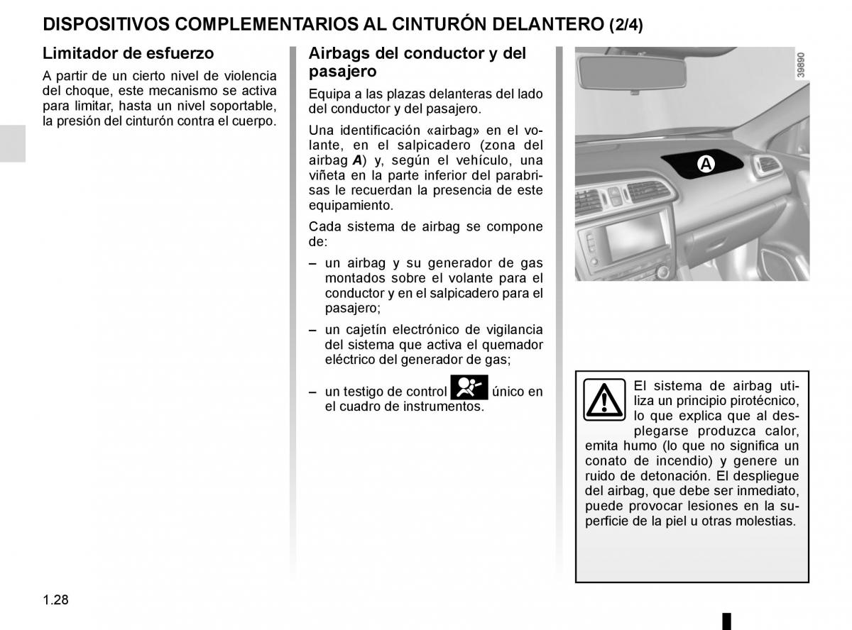 Renault Kadjar owners manual manual del propietario / page 34