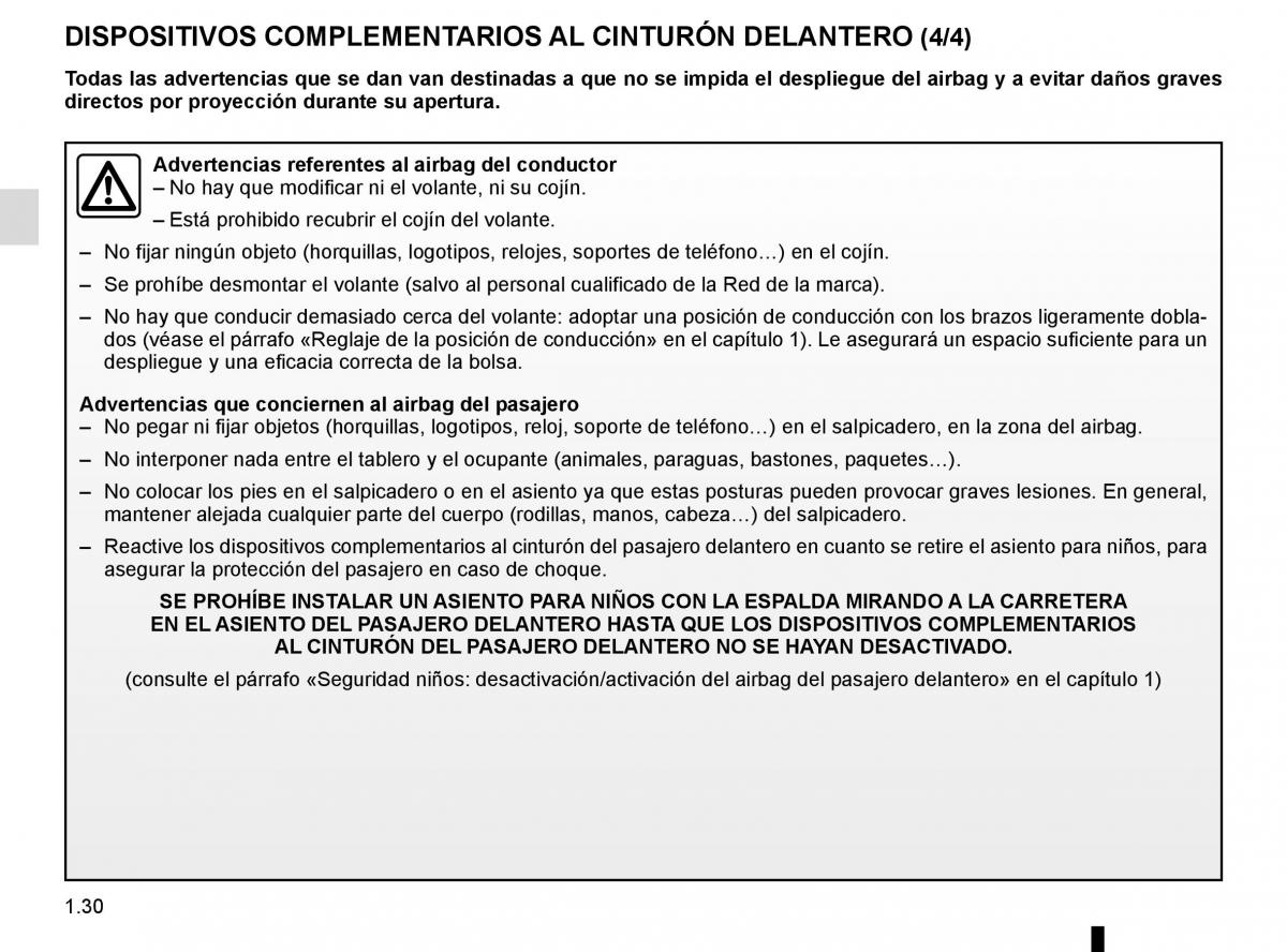 Renault Kadjar owners manual manual del propietario / page 36