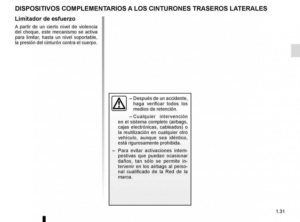 Renault Kadjar owners manual manual del propietario / page 37