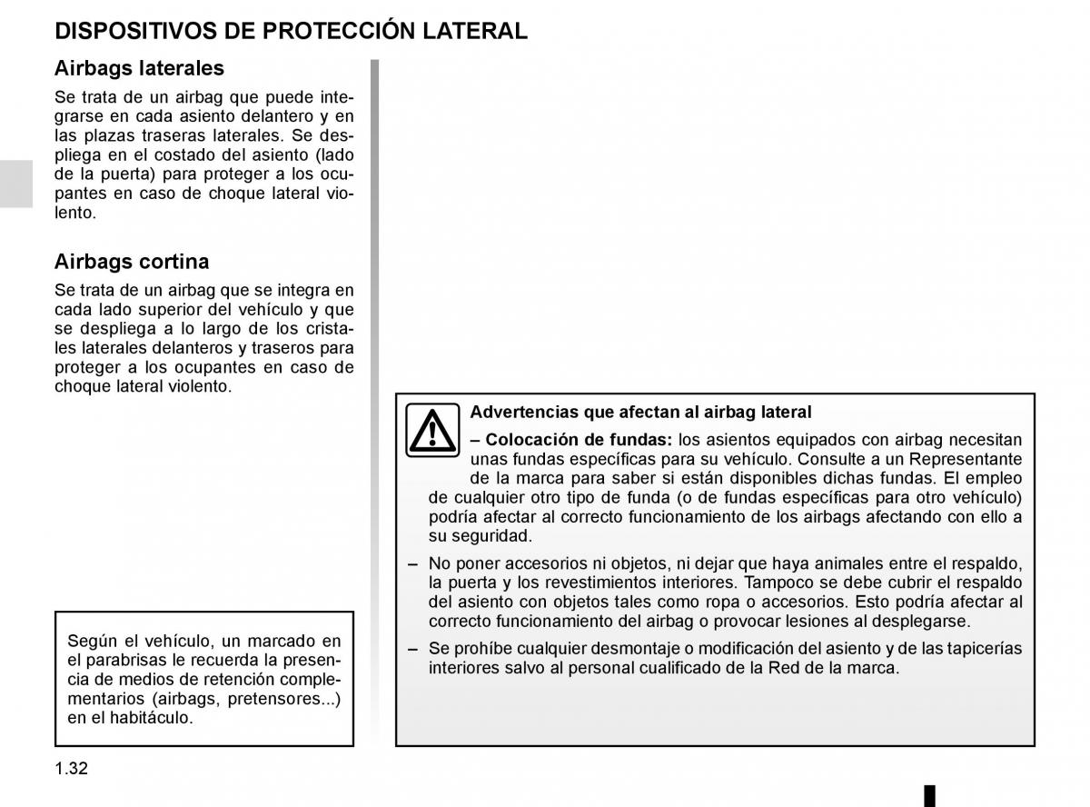 Renault Kadjar owners manual manual del propietario / page 38