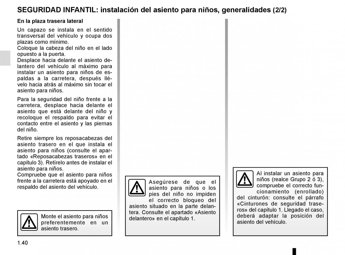 Renault Kadjar owners manual manual del propietario / page 46