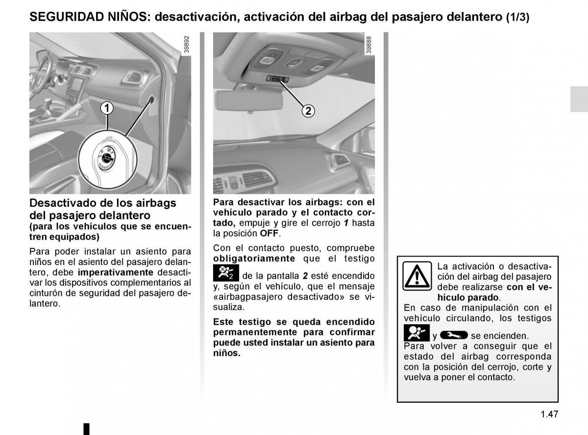 Renault Kadjar owners manual manual del propietario / page 53