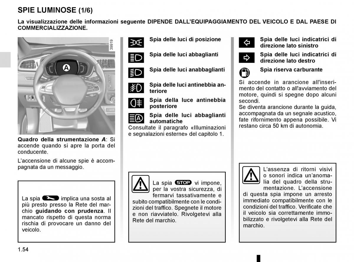 Renault Kadjar owners manual manuale del proprietario / page 60