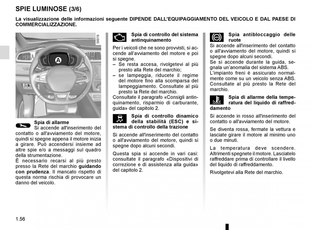 Renault Kadjar owners manual manuale del proprietario / page 62