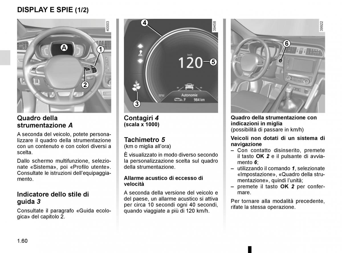 Renault Kadjar owners manual manuale del proprietario / page 66