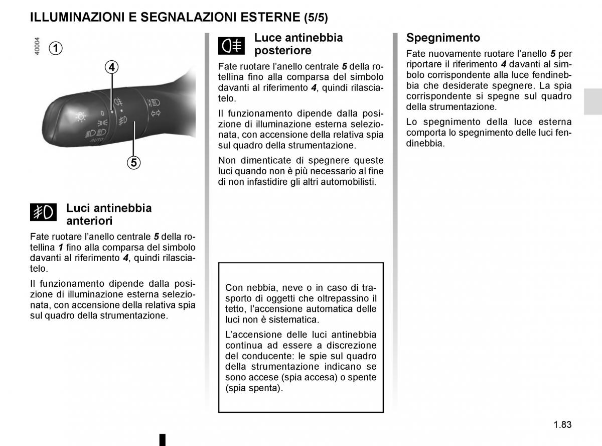 Renault Kadjar owners manual manuale del proprietario / page 89