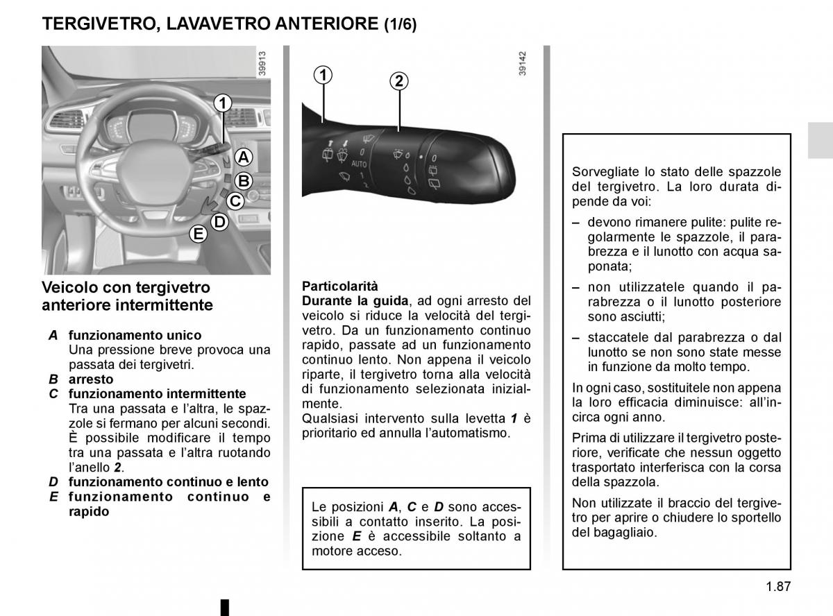 Renault Kadjar owners manual manuale del proprietario / page 93