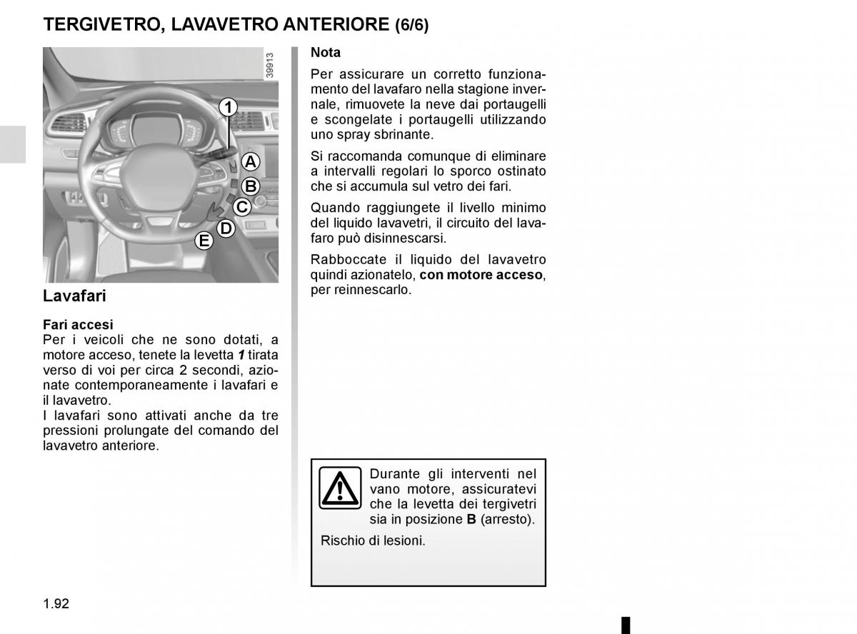 Renault Kadjar owners manual manuale del proprietario / page 98