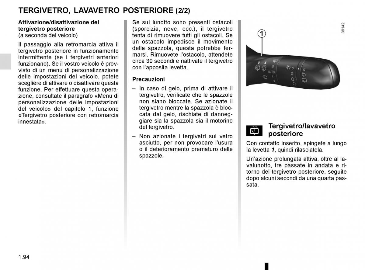 Renault Kadjar owners manual manuale del proprietario / page 100