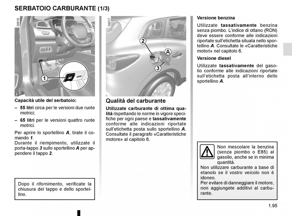 Renault Kadjar owners manual manuale del proprietario / page 101