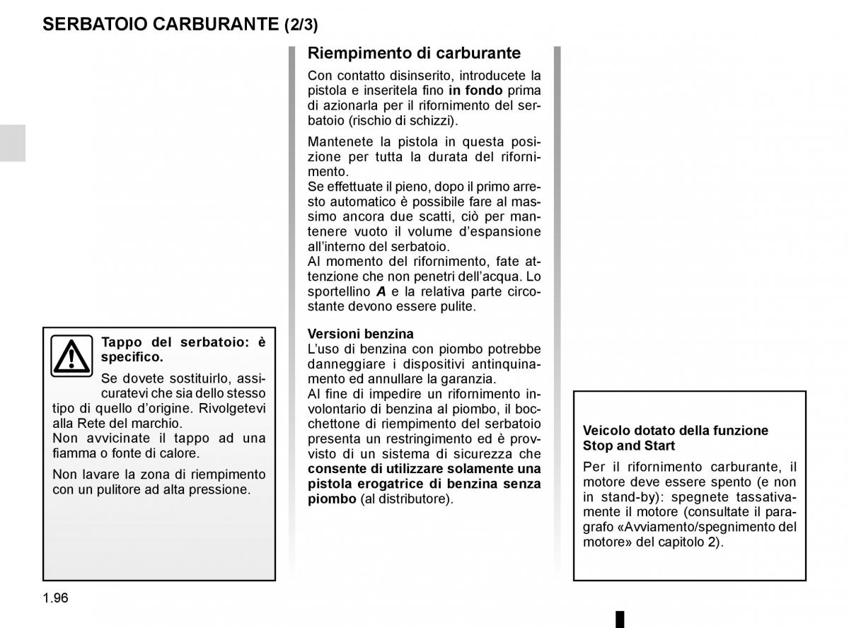 Renault Kadjar owners manual manuale del proprietario / page 102