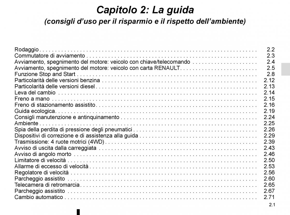 Renault Kadjar owners manual manuale del proprietario / page 105