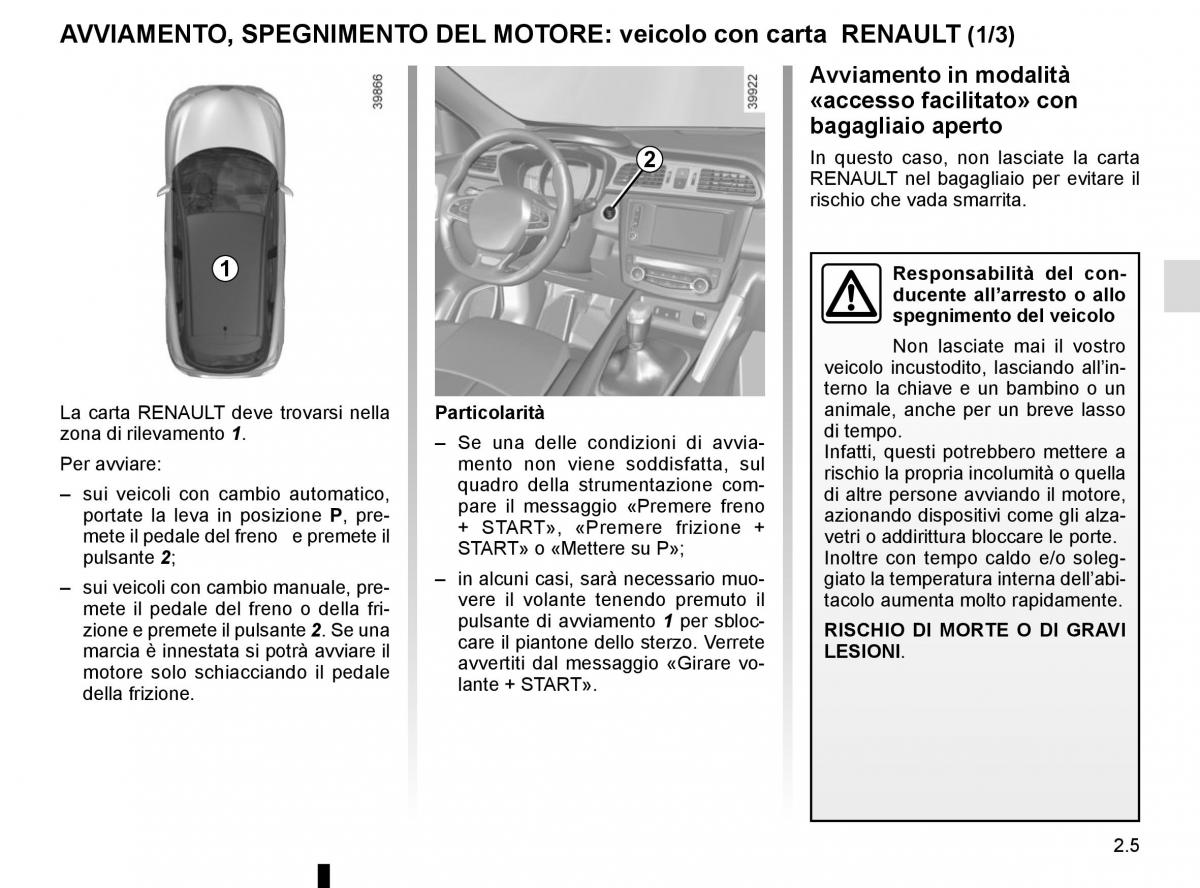 Renault Kadjar owners manual manuale del proprietario / page 109