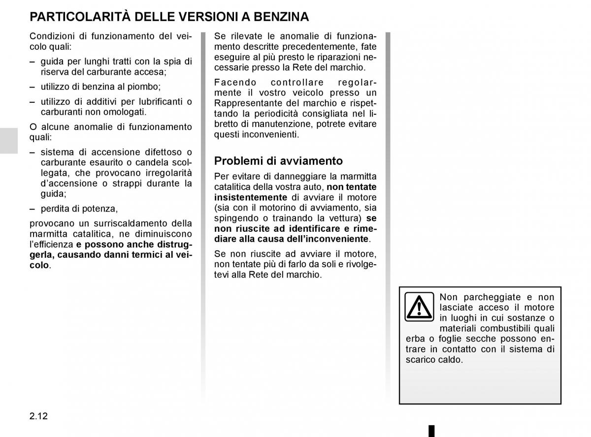 Renault Kadjar owners manual manuale del proprietario / page 116