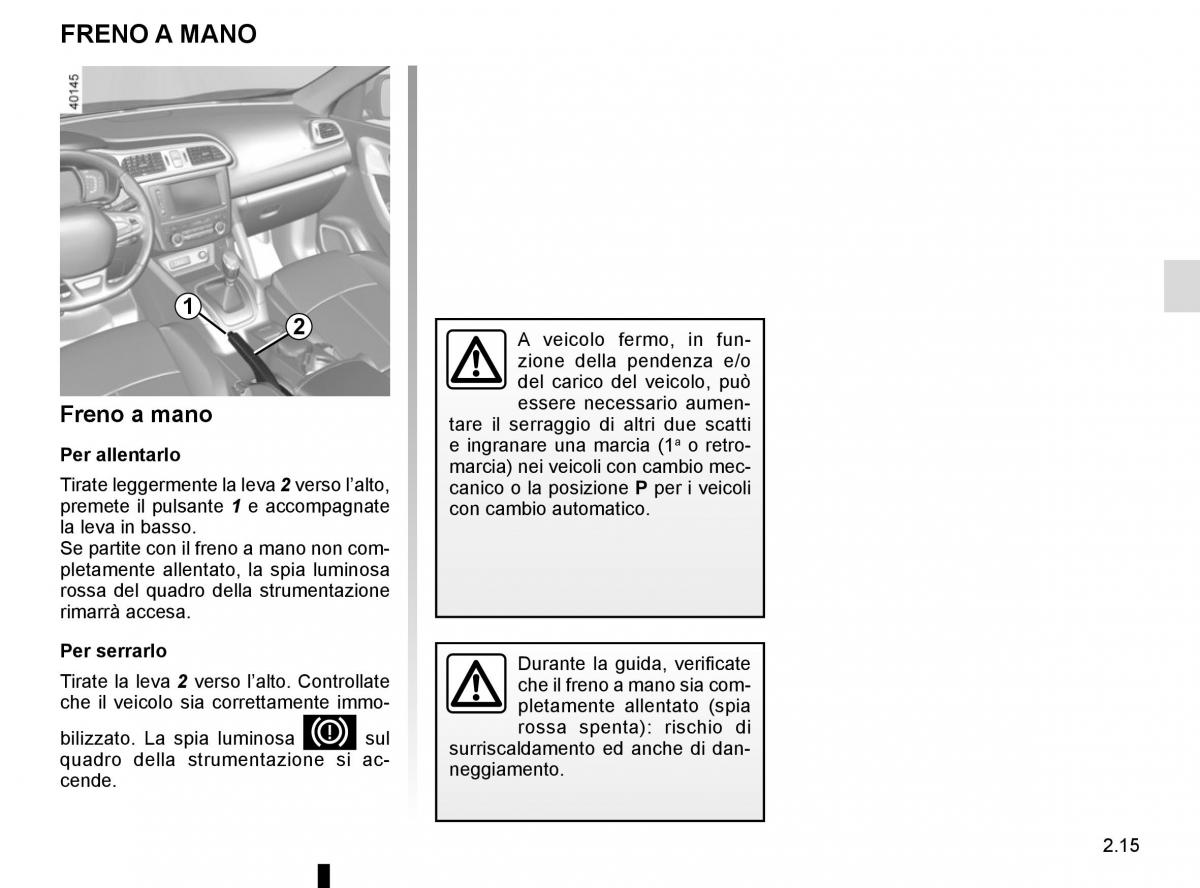 Renault Kadjar owners manual manuale del proprietario / page 119