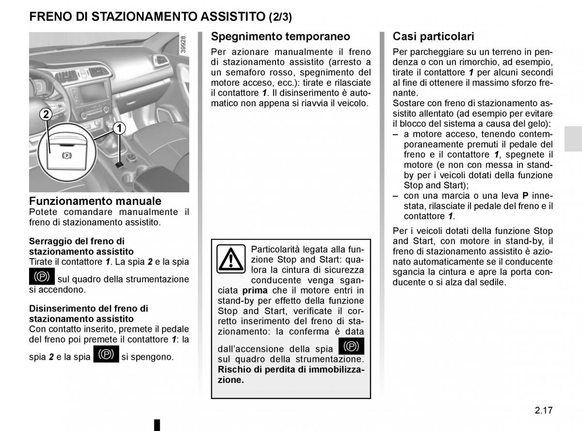 Renault Kadjar owners manual manuale del proprietario / page 121