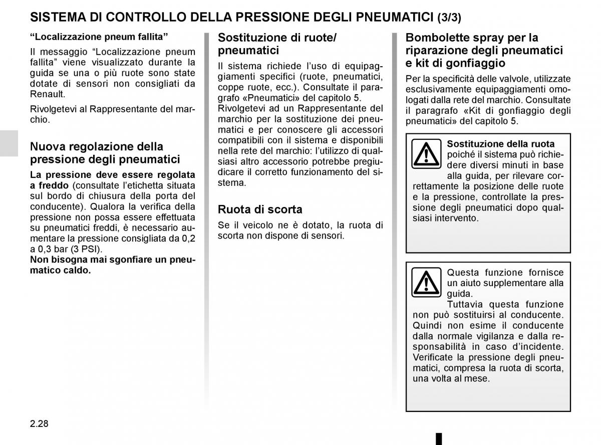 Renault Kadjar owners manual manuale del proprietario / page 132