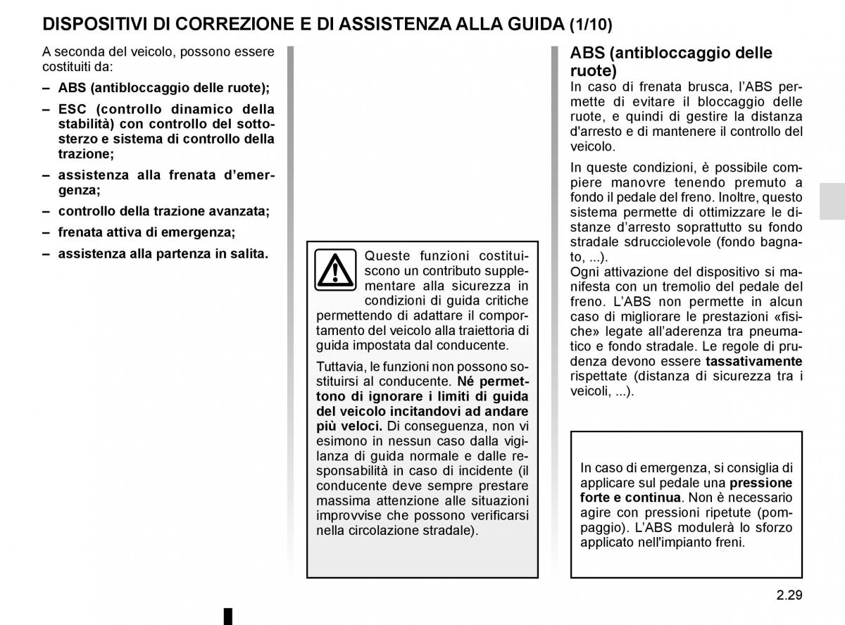 Renault Kadjar owners manual manuale del proprietario / page 133