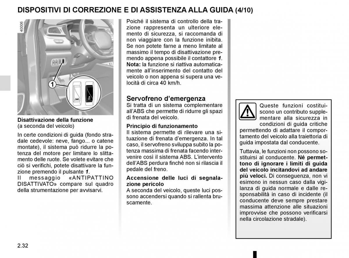 Renault Kadjar owners manual manuale del proprietario / page 136