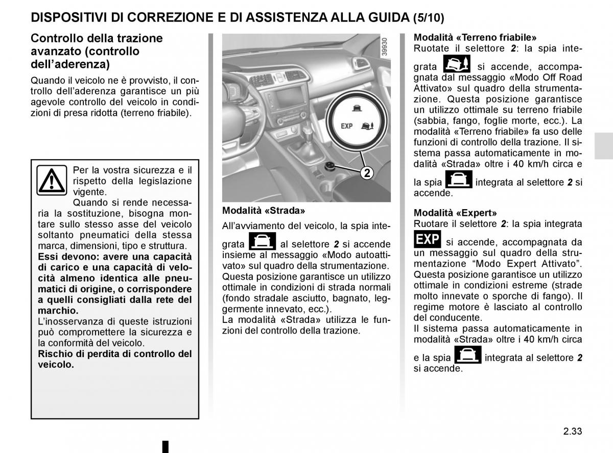 Renault Kadjar owners manual manuale del proprietario / page 137