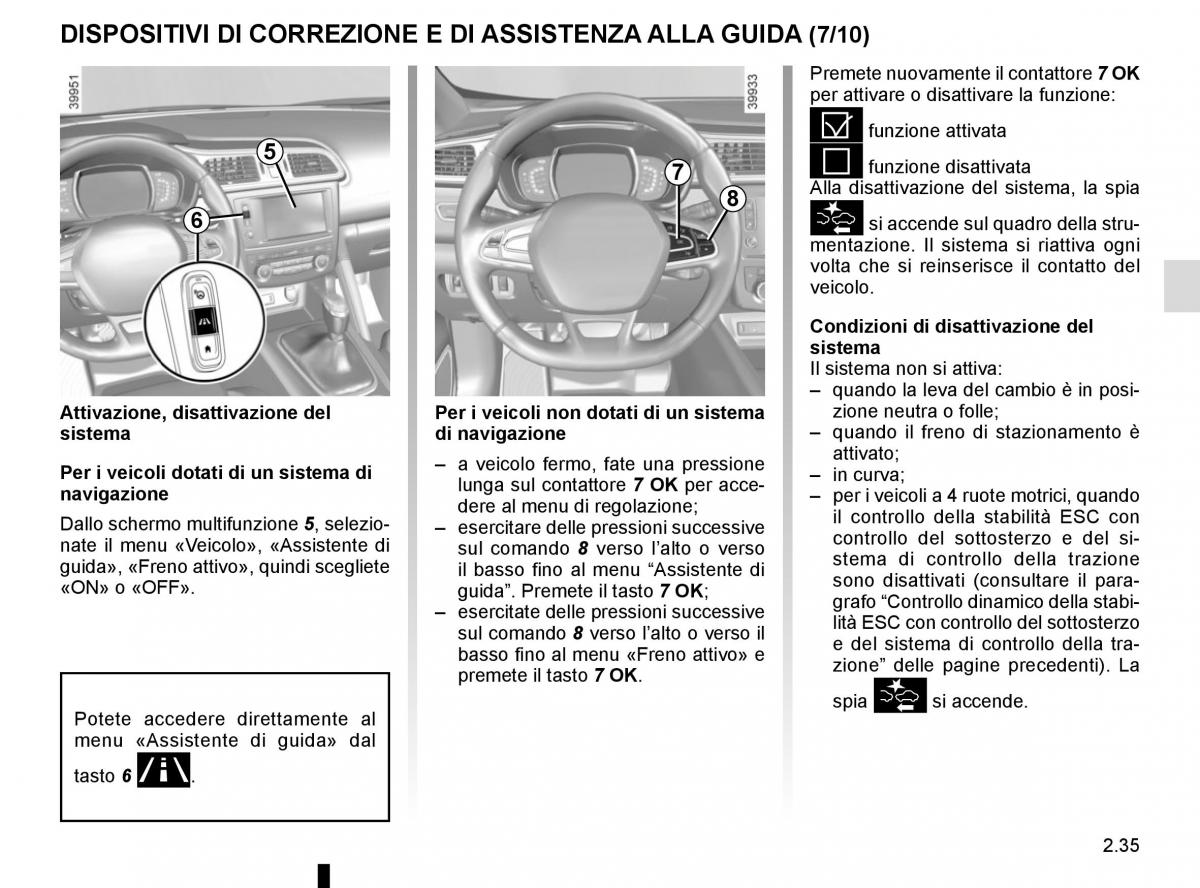 Renault Kadjar owners manual manuale del proprietario / page 139