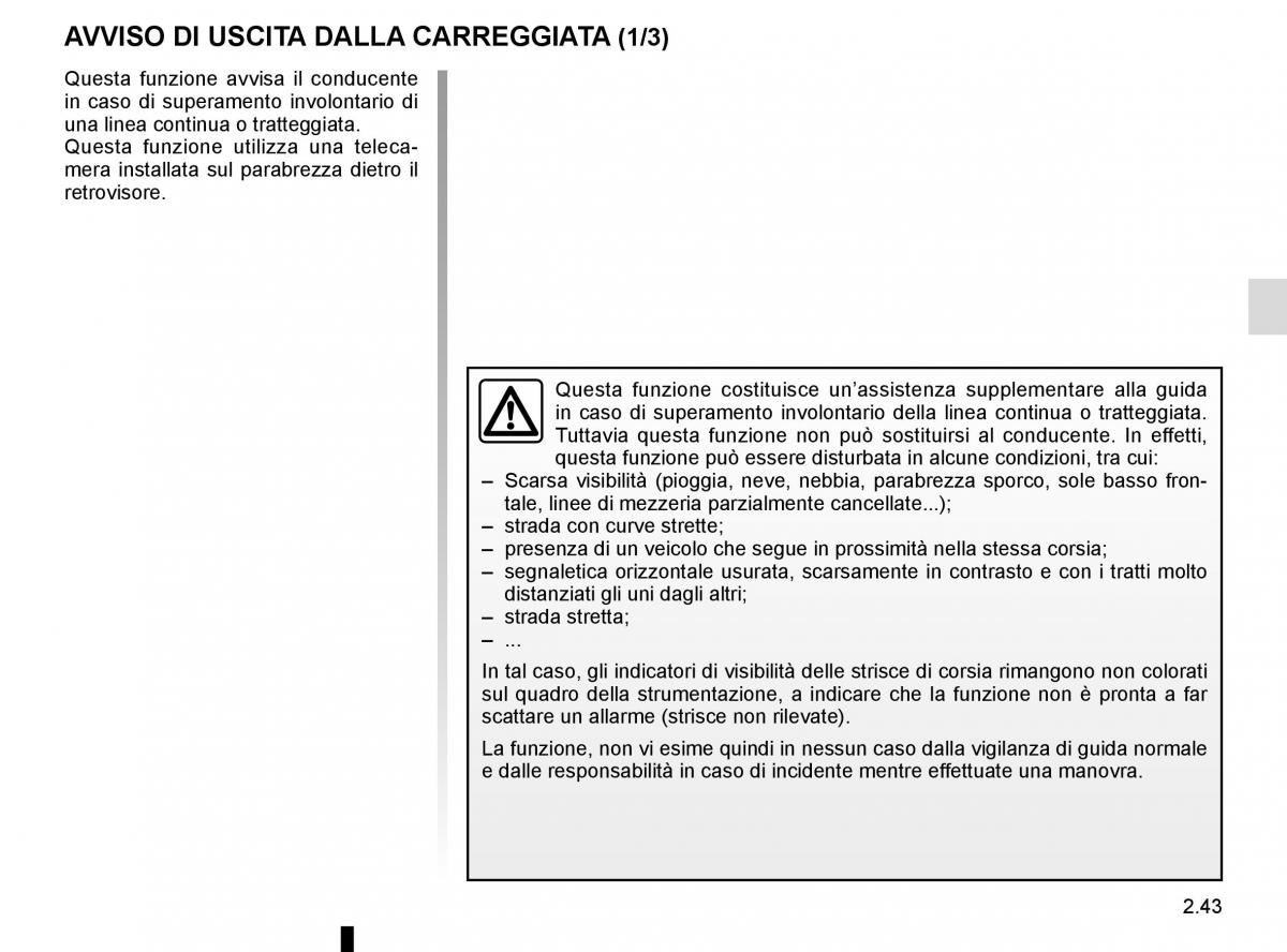 Renault Kadjar owners manual manuale del proprietario / page 147