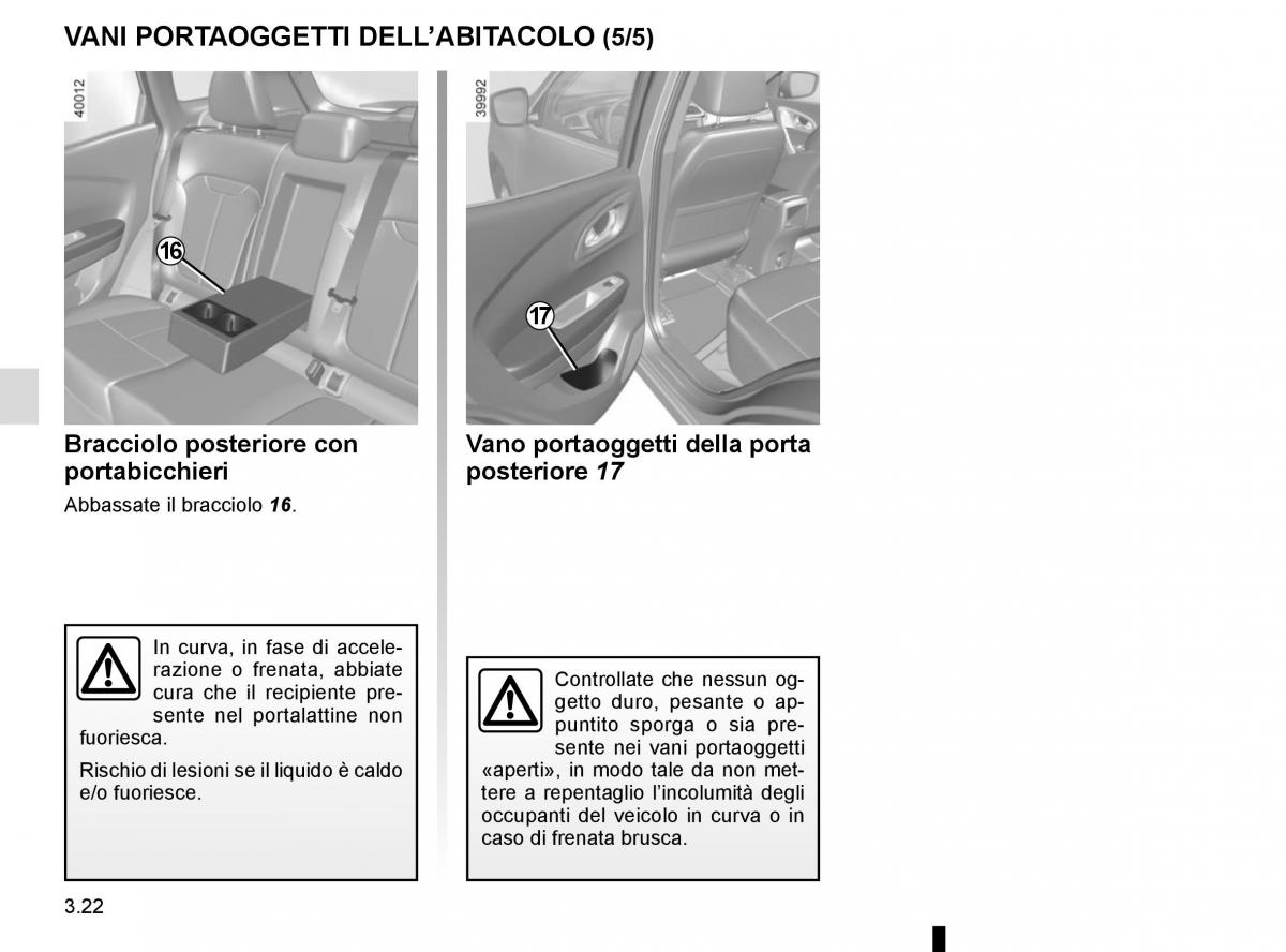 Renault Kadjar owners manual manuale del proprietario / page 200