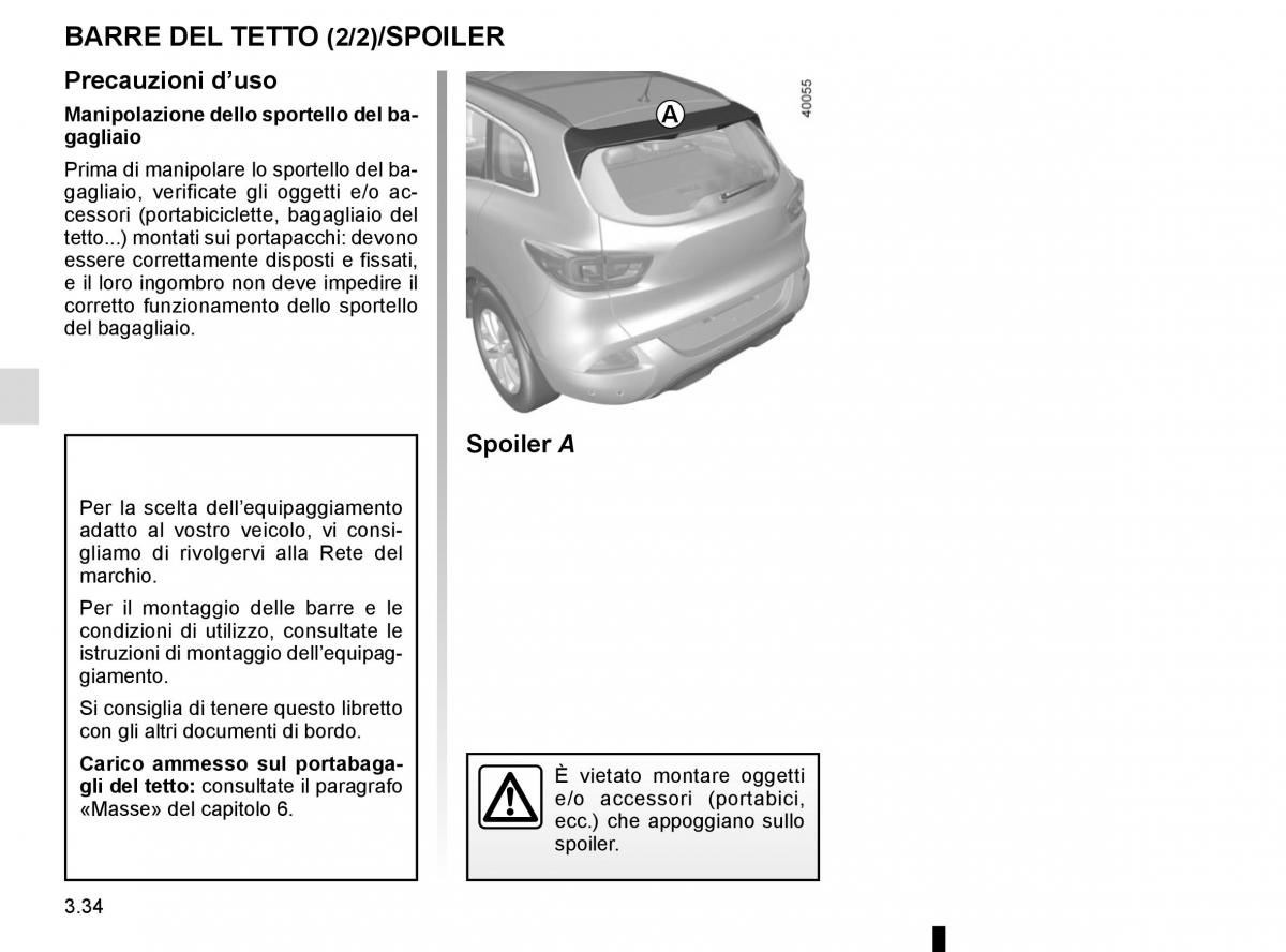 Renault Kadjar owners manual manuale del proprietario / page 212