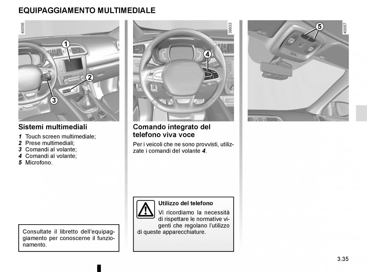 Renault Kadjar owners manual manuale del proprietario / page 213