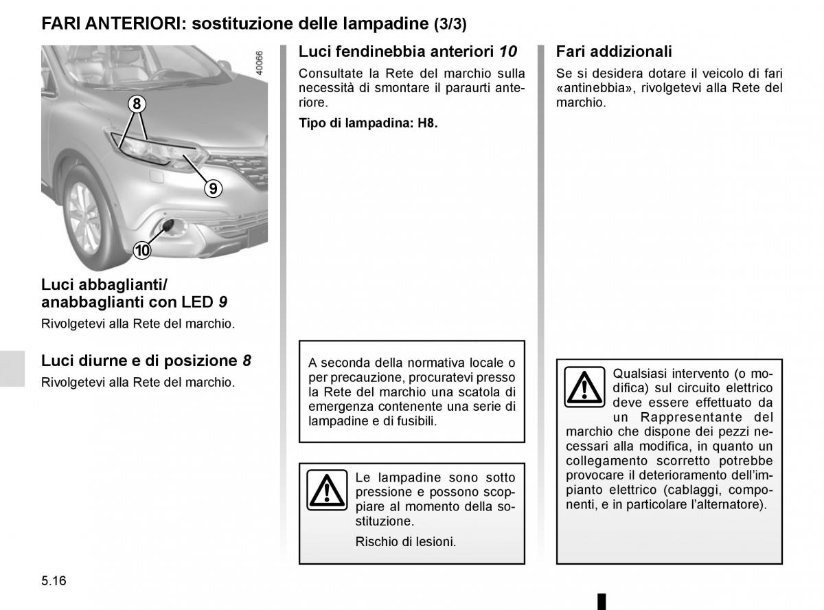 Renault Kadjar owners manual manuale del proprietario / page 248