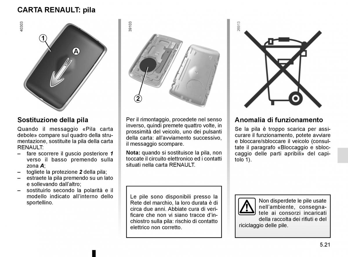 Renault Kadjar owners manual manuale del proprietario / page 253