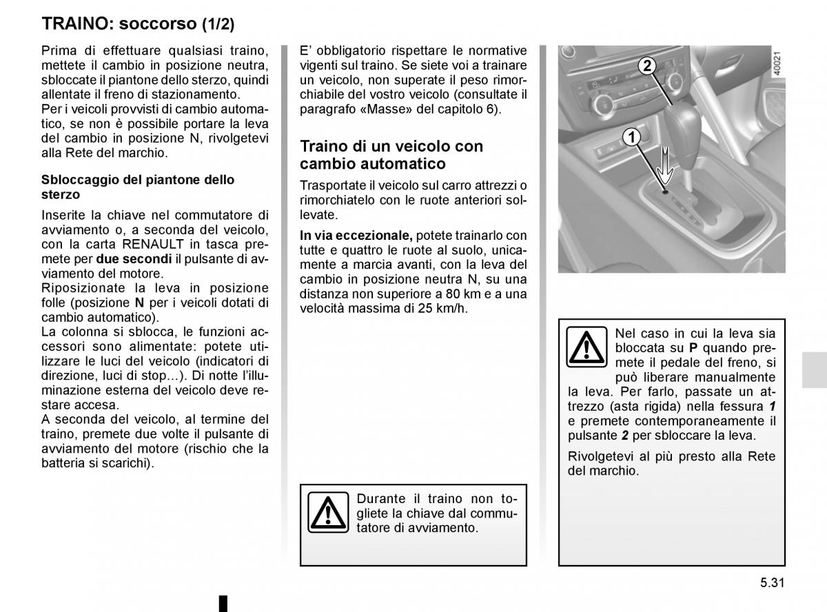 Renault Kadjar owners manual manuale del proprietario / page 263