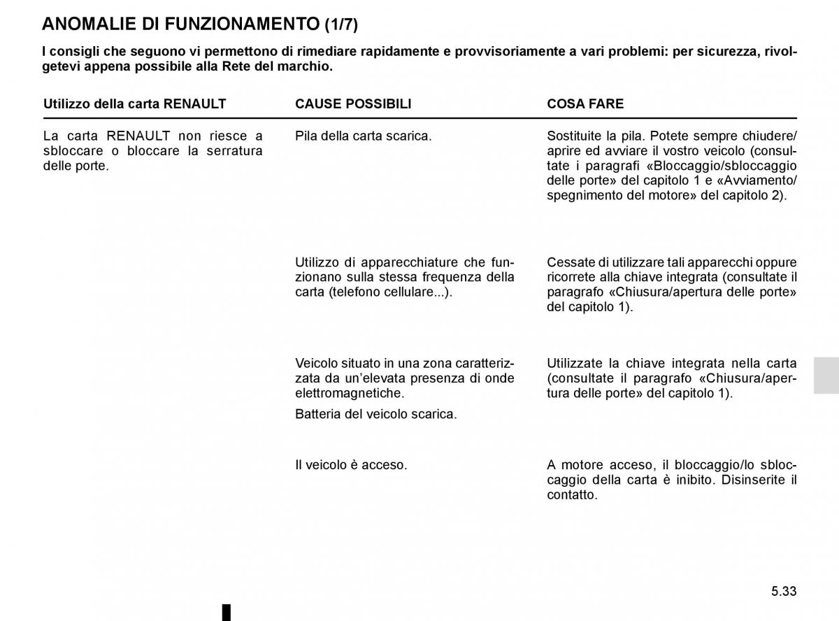 Renault Kadjar owners manual manuale del proprietario / page 265