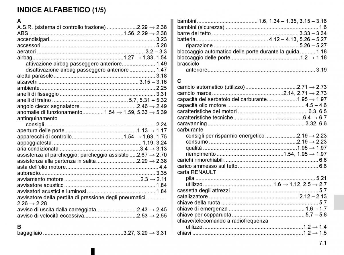 Renault Kadjar owners manual manuale del proprietario / page 291