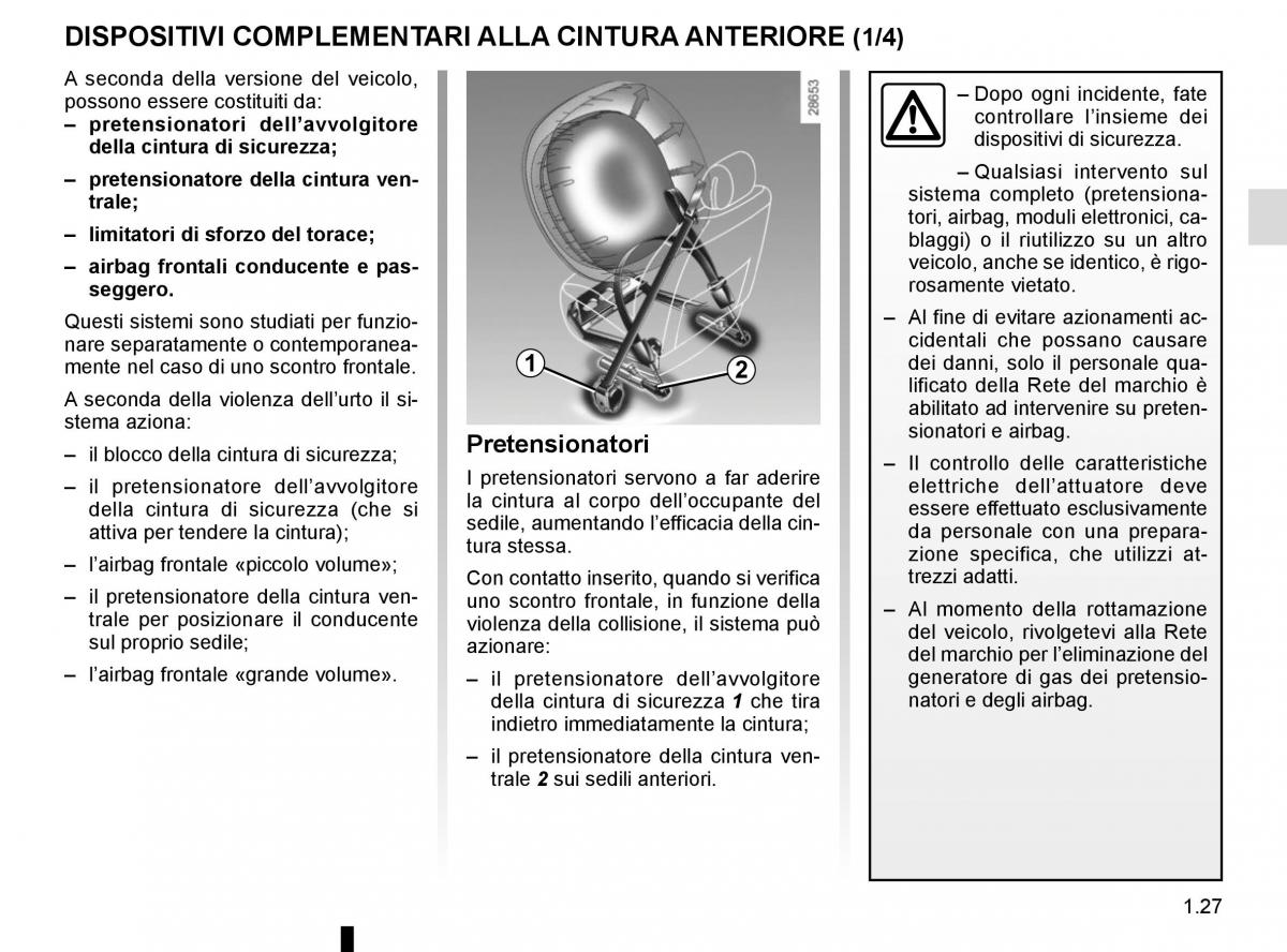 Renault Kadjar owners manual manuale del proprietario / page 33