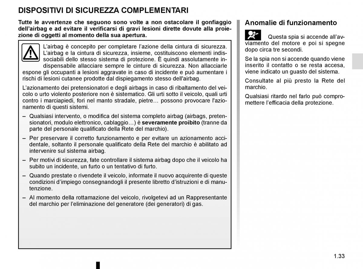 Renault Kadjar owners manual manuale del proprietario / page 39