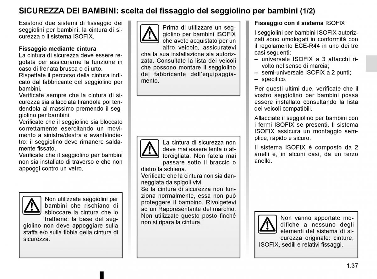 Renault Kadjar owners manual manuale del proprietario / page 43