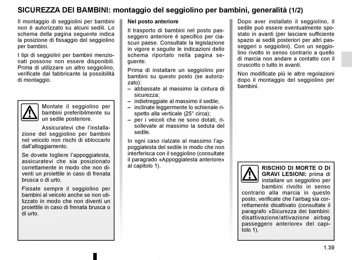 Renault Kadjar owners manual manuale del proprietario / page 45