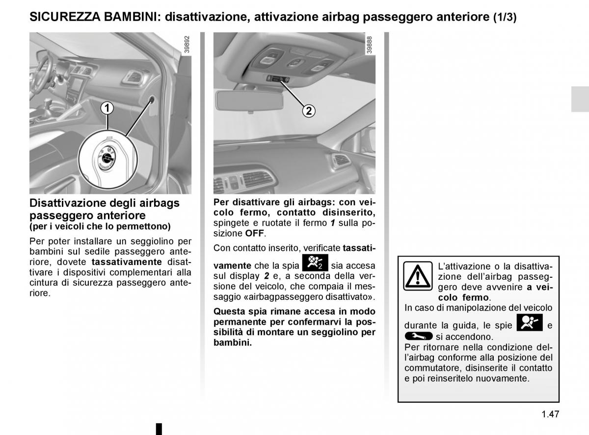 Renault Kadjar owners manual manuale del proprietario / page 53