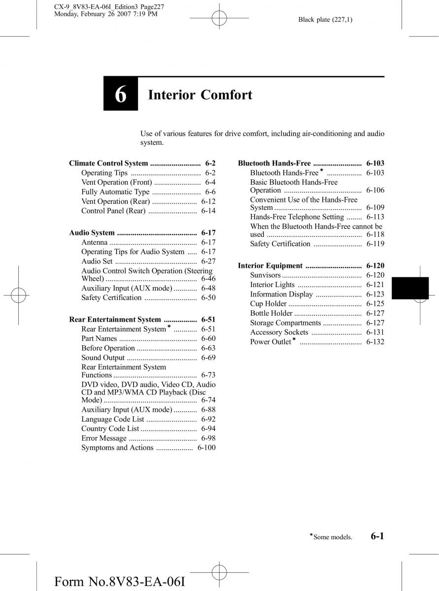 Mazda CX 9 owners manual / page 227