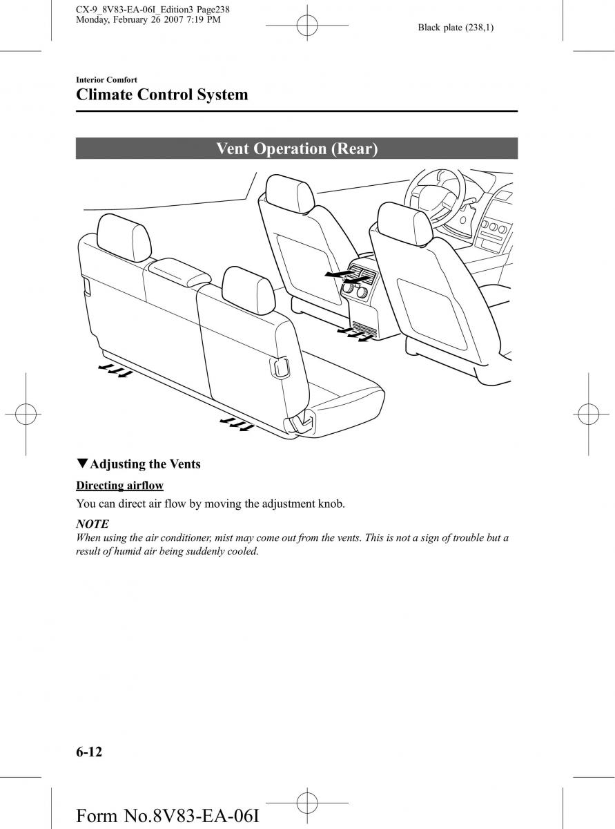 Mazda CX 9 owners manual / page 238