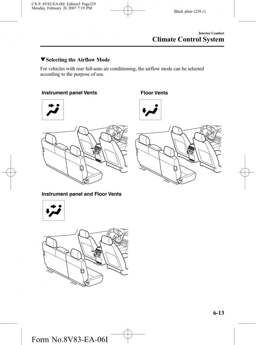 Mazda CX 9 owners manual / page 239